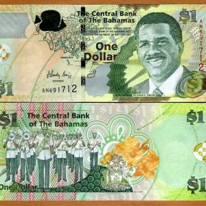 BAHAMAS 1DOLLAR UNC OLD ISSUE # 221