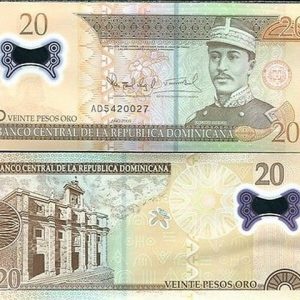 DOMINICAN REPUBLIC 20 PESOS POLYMER UNC # 118