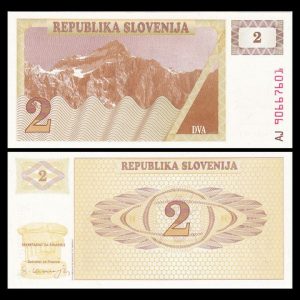 SLOVENIA 2 TOLAR UNC # 135