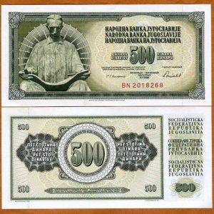 YUGOSLAVIA 500 DINARA UNC # 929