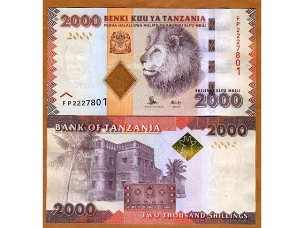 TANZANIA 2000 SHILLINGS UNC # 965