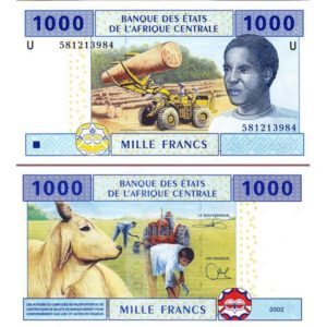 CAMEROON 1000 FRANCS UNC # 887