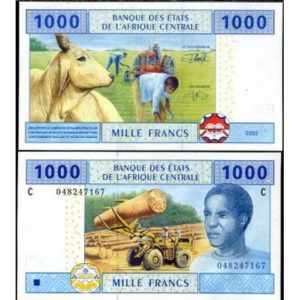CHAD 1000 FRANCS UNC # 932