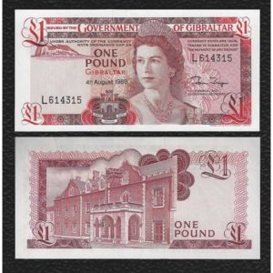 GIBRALTAR 1 POUND UNC # 621