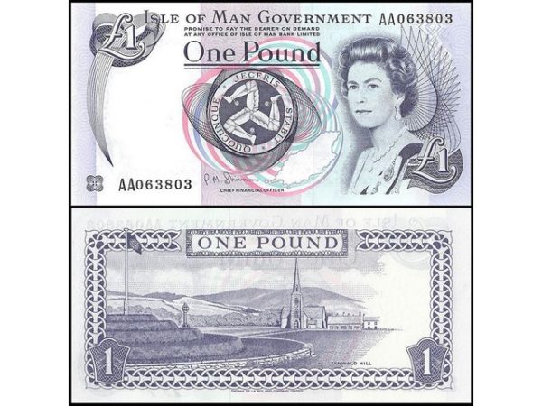 ISLE OF MAN 1 POUND UNC # 827
