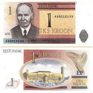 ESTONIA 1 KROON UNC # 636