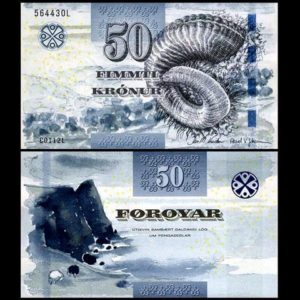 FAROE ISLANDS 50 KRONUR UNC # 913