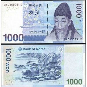 SOUTH KOREA 1000 WON UNC # 189