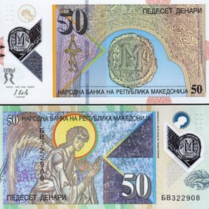 MACEDONIA 50 DENARI POLYMER UNC # 334