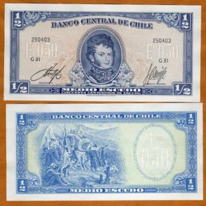 CHILE 1/2 ESCUDOS UNC # 565
