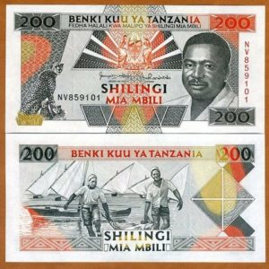 TANZANIA 200 SHILLINGS UNC # 681