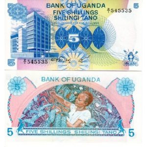 UGANDA 5 SHILLINGS UNC # 853