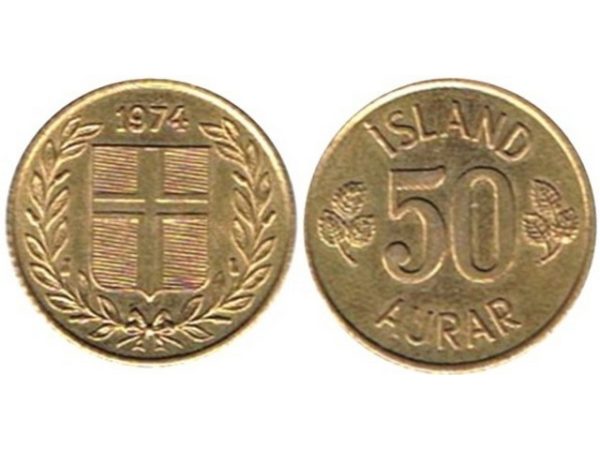ICELAND 50 AURAR COIN # 3008