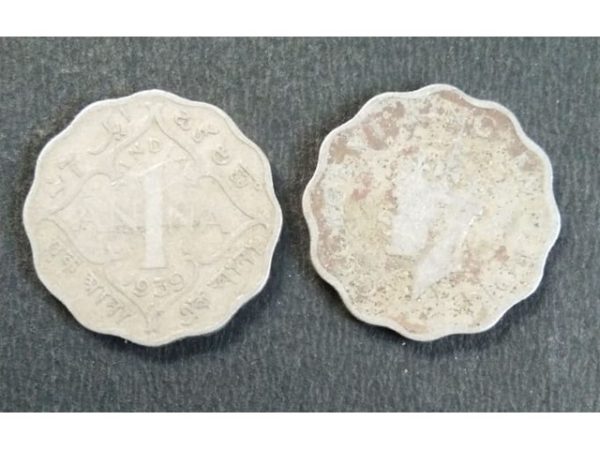 BRITISH INDIA 1 ANNA COIN # 2145