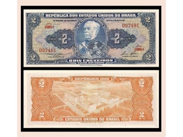 BRAZIL 2 CRUZADOS UNC # 1012