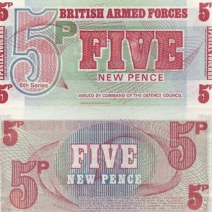 BRITISH ARMED FORCE 5 PENCE UNC # 194
