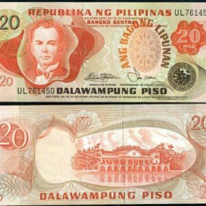 PHILIPPINES 20 PESOS UNC # 323