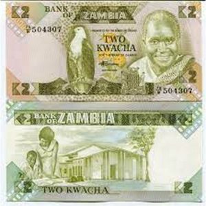 ZAMBIA 2 KWACHA UNC # 820