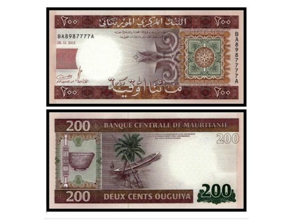 MAURITANIA 200 OUGUIYA UNC # 238