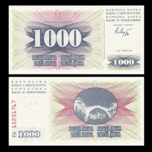 BOSNIA 1000 DINARA UNC # 607