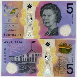 AUSTRALIA 5 DOLLARS POLYMER UNC # 359