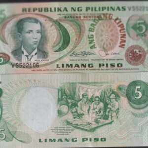PHILIPPINES 5 PESOS UNC # 678