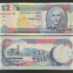 BARBADOS 2 DOLLARS # 263