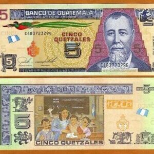 GUATEMALA 5 QUETZALES UNC # 404