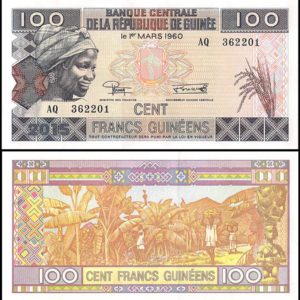 GUINEA 100 FRANCS UNC # 1000