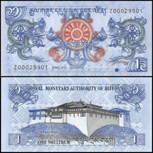 BHUTAN 1 NGULTRUM UNC # 1074