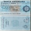 ITALY 100 LIRE CASH BOND CERTIFICATE UNC # 867