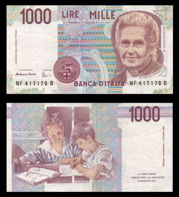 ITALY 1000 LIRE XF # 460