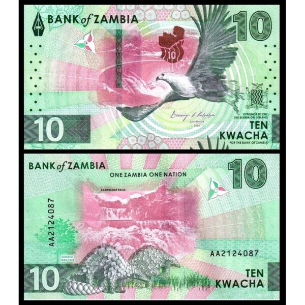 ZAMBIA 10 KWACHA UNC # 514
