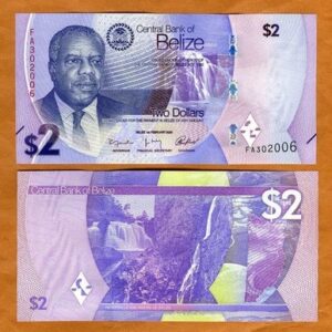 BELIZE 2 DOLLARS UNC # 510