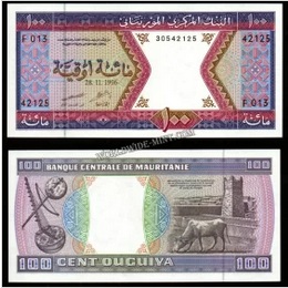 MAURITANIA 100 OUGUIYA UNC # 969
