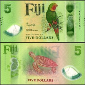 FIJI 5 DOLLARS POLYMER UNC # 28