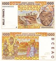 IVORY COAST 1000 FRANCS UNC # 583