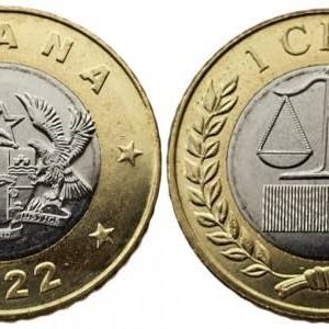 GHANA 1 CEDI BIMETAL COIN UNC # 2046