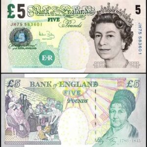 BANK OF ENGLAND 5 POUNDS UNC # 1051