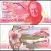 FALKLAND ISLANDS 5 DOLLARS POLYMER UNC  589