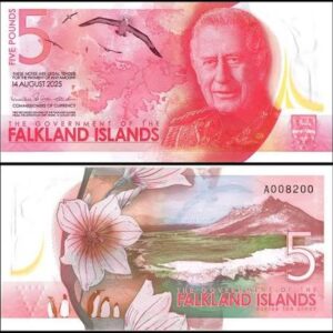 FALKLAND ISLANDS 5 DOLLARS POLYMER UNC  589