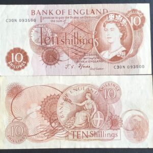 BANK OF ENGLAND 10 SHILLINGS VG # 939